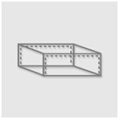 Box bags / bale wraps, may be stitched with a lid, coated or uncoated